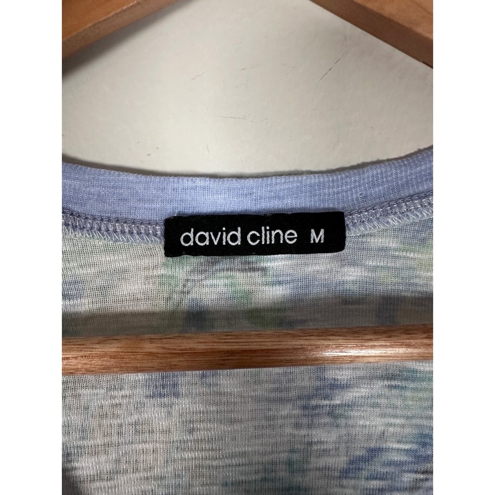 David Cline Tropical Floral V-Neck T-Shirt Dress Womens Medium Pastel Resort - Picture 5 of 7